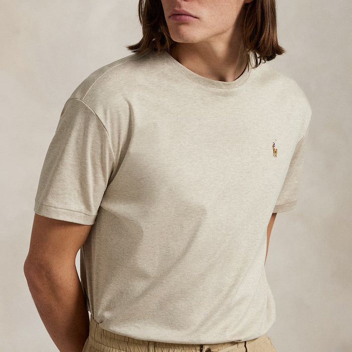 Ralph Lauren - Custom Slim Soft Cotton T-Shirt in Light Brown - Nigel Clare