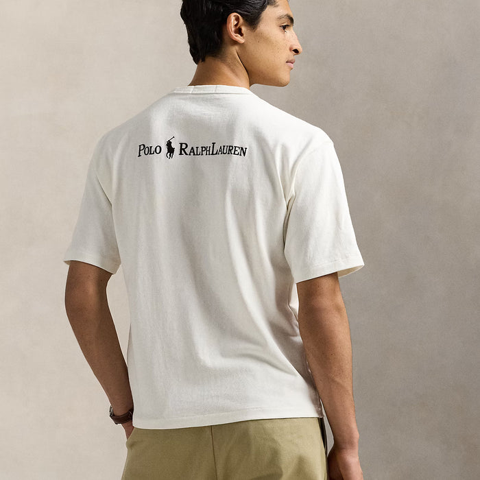 Ralph Lauren - Relaxed Fit Back Logo Jersey T-Shirt in Off White - Nigel Clare