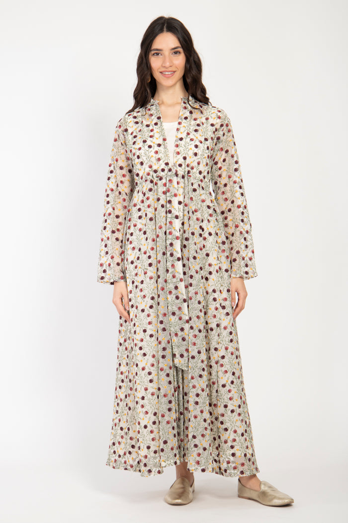 Rayan Cotton Embroidered Polka Floral Set