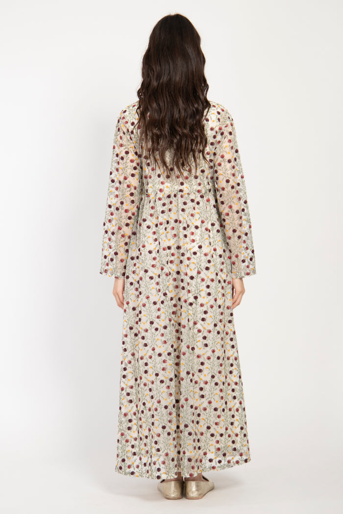 Rayan Cotton Embroidered Polka Floral Set