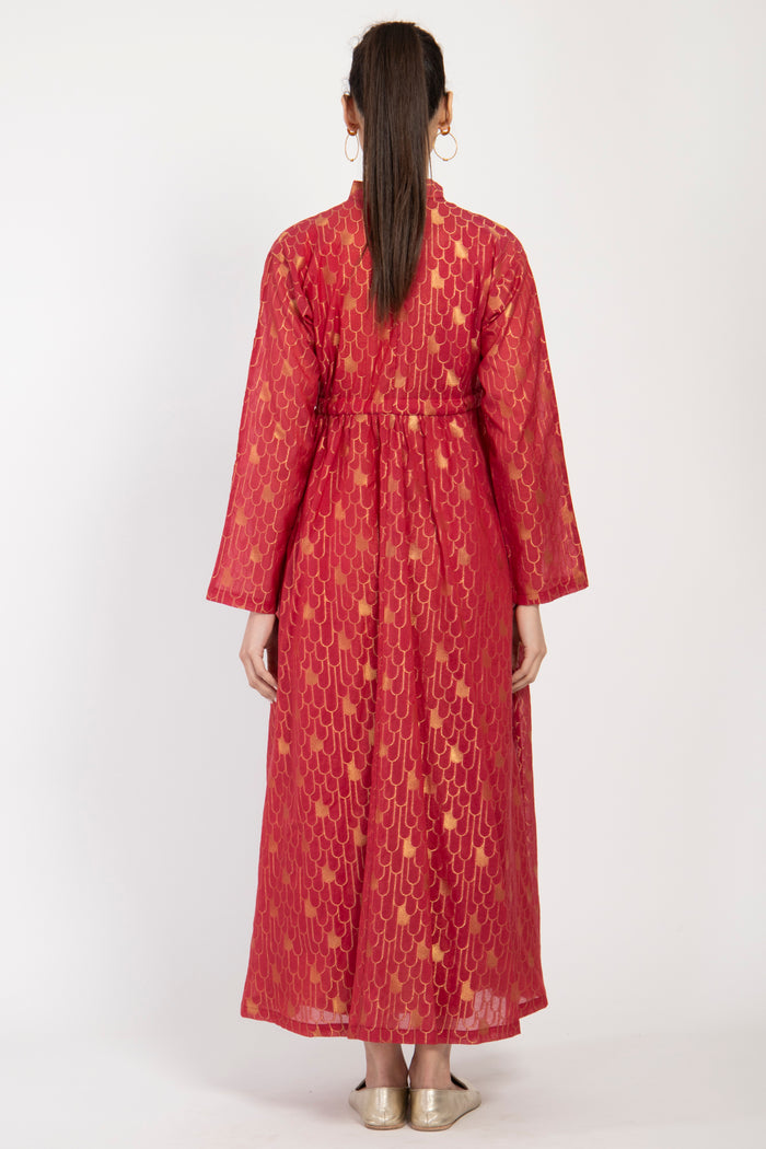 Rayan Silk Regal Red & Gold Set
