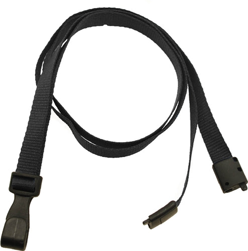 Recycled P.E.T. 3/8" (10 MM) Flat Lanyard with Breakaway and "No-Twist" Wide Plastic Hook, Qty = 100