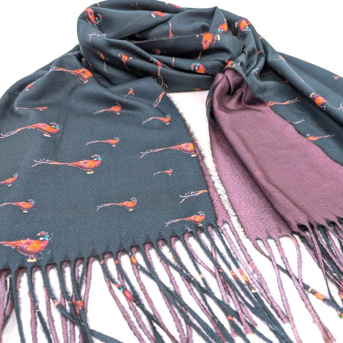 Regal Pheasant Pashmina Style Scarf (70x180cm) - Exclusive Design