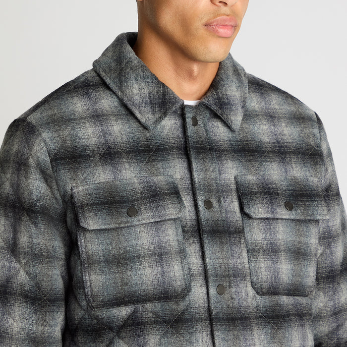 Remus - Griffin Padded Shirt Jacket in Navy - Nigel Clare