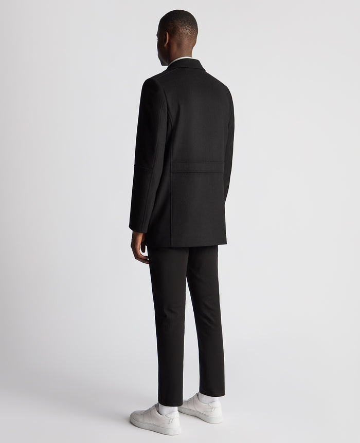 Remus - Lochlan Tailored Overcoat in Black - Nigel Clare