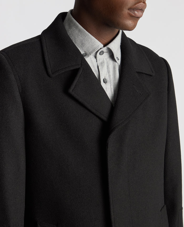 Remus - Lochlan Tailored Overcoat in Black - Nigel Clare