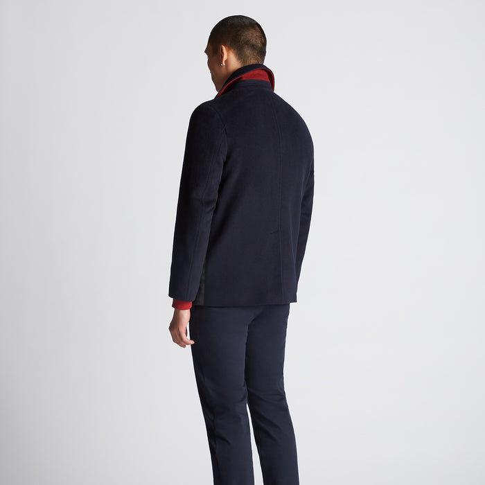Remus - Oliver Tailored Wool Overcoat in Navy - Nigel Clare