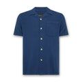 Remus - Paolo Tapered Fit Cotton-Linen SS Shirt in Navy - Nigel Clare