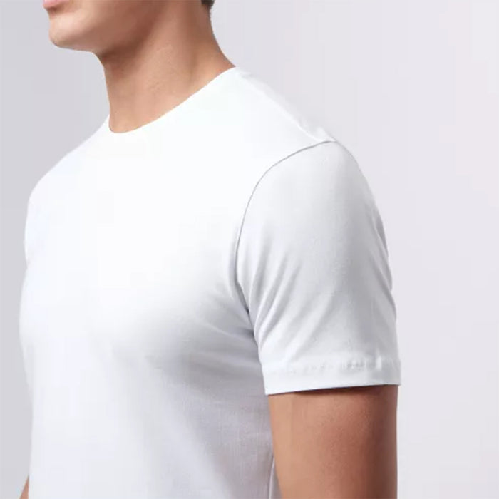 Remus - Plain Stretch T-Shirt in White - Nigel Clare