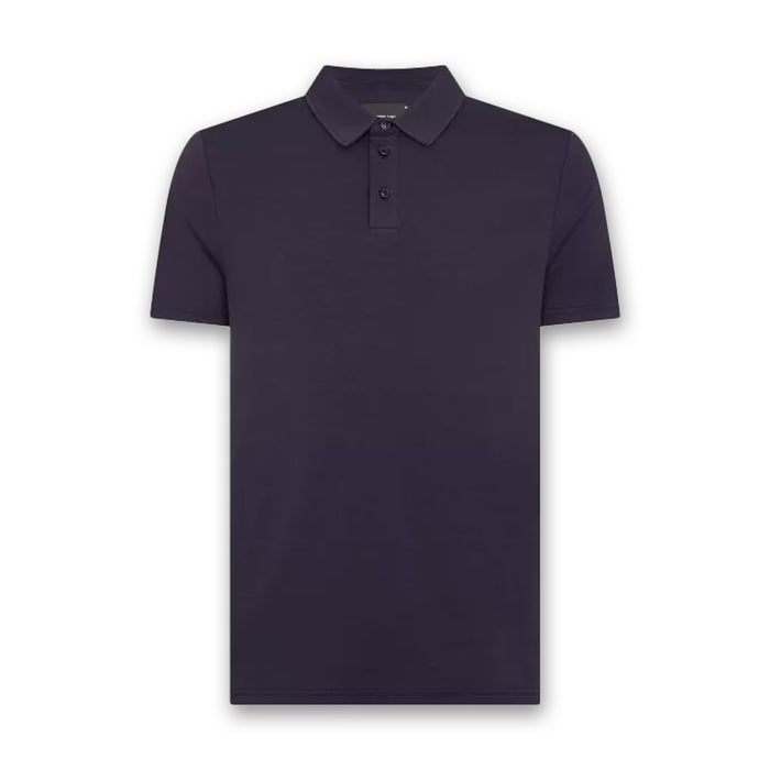 Remus - Relaxed Fit Tencel Polo in Navy - Nigel Clare