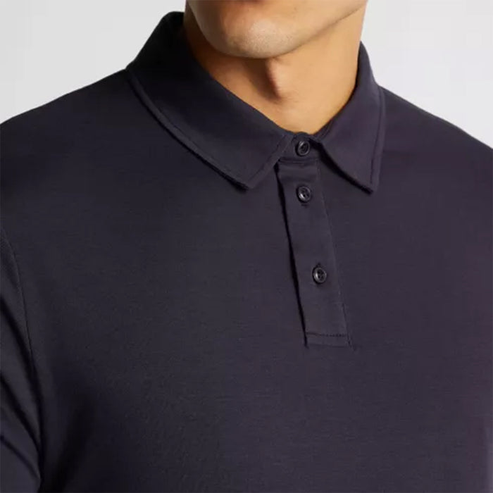 Remus - Relaxed Fit Tencel Polo in Navy - Nigel Clare