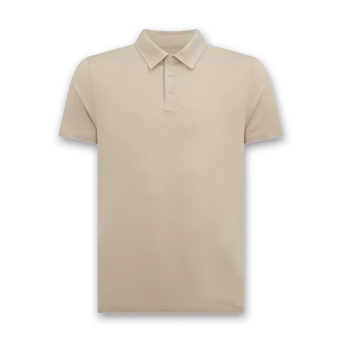 Remus - Relaxed Fit Tencel Polo in Stone - Nigel Clare