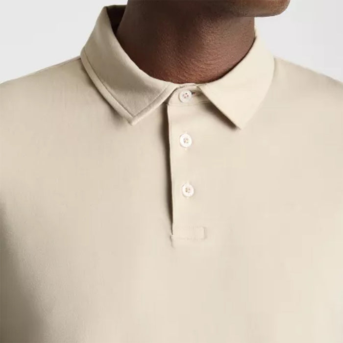 Remus - Relaxed Fit Tencel Polo in Stone - Nigel Clare