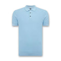 Remus - Slim Fit Micro Braid Polo in Sky Blue - Nigel Clare
