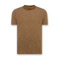 Remus - Tapered Fit Cotton-Linen T-Shirt in Brown - Nigel Clare