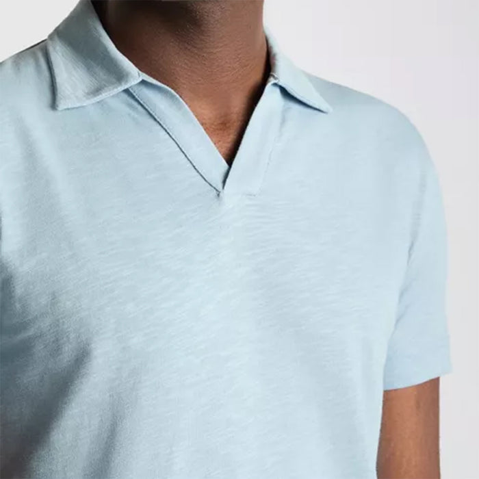 Remus - Tapered Fit Open Collar Polo in Sky Blue - Nigel Clare