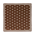 Retro Polka Silk Bandana Scarf - Cafe Au Lait