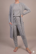Ribbed 3 Piece Lounge Set (Cardigan + Pullover + Jogger)