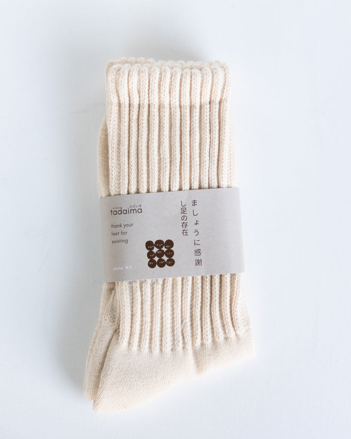 ribbed crew socks