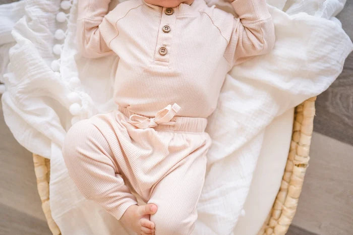 Ribbed Jogger Pants - Blush