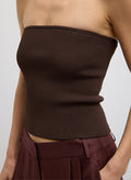 RIBBED SWEATER TUBE TOP