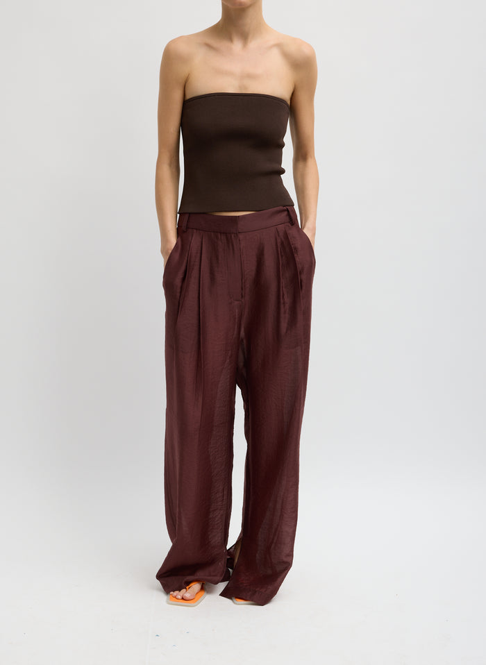 RIBBED SWEATER TUBE TOP