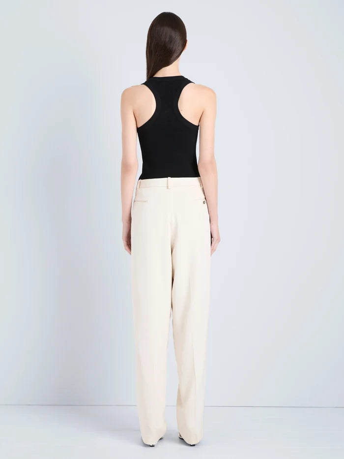 Roberts Tank in Matte Viscose Rib - Black