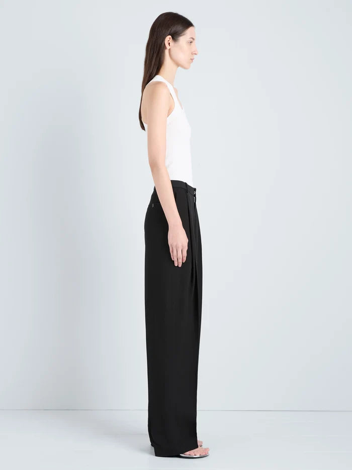 Roberts Tank in Matte Viscose Rib - Optic White