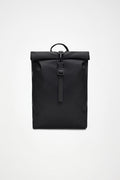 RAINS Rolltop Rucksack Mini Black 13L H50 x D10 x W27 cm Backpack