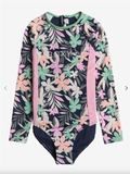 Roxy Ilacabo Active - Long Sleeve One-Piece Rash Vest For Girls 4-16