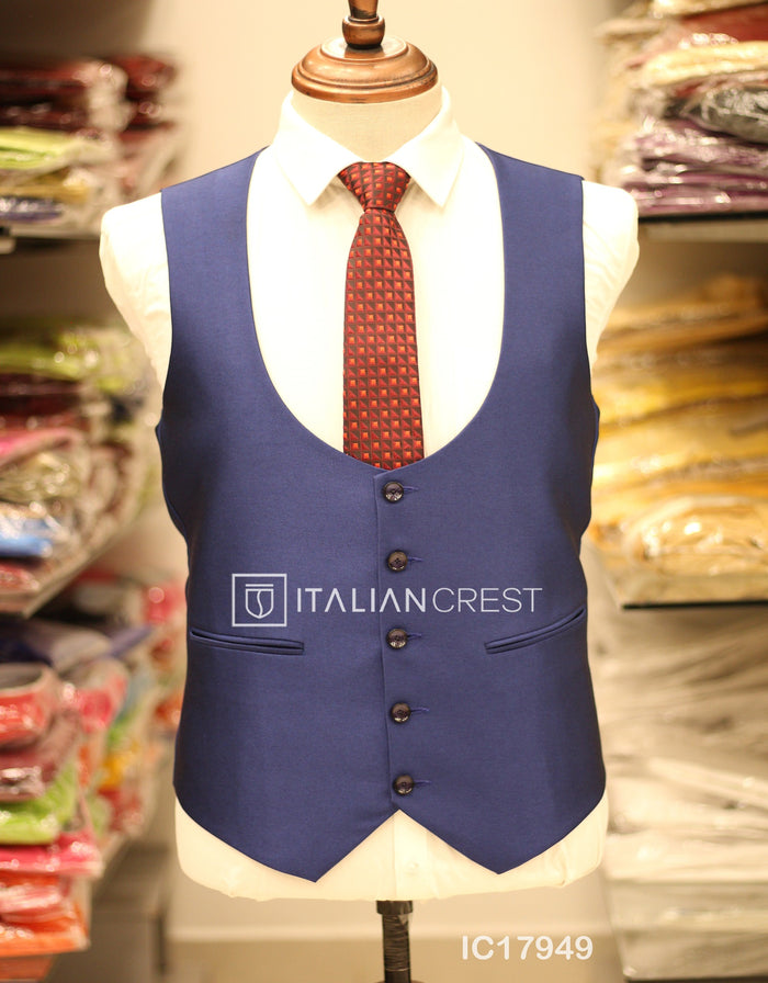 Royal Blue 3-Piece Notch Lapel Suit