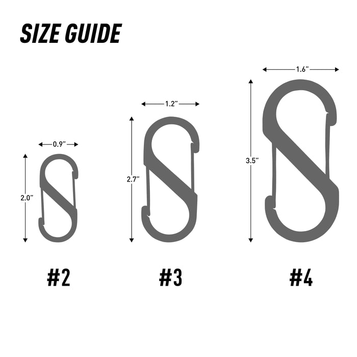 S Biner Aluminum Dual Carabiner, Size #3