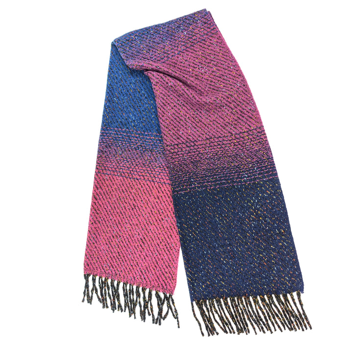 Sabe - Speckled Thick Scarf (60x180cm) - Pink/Blue