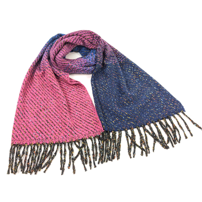 Sabe - Speckled Thick Scarf (60x180cm) - Pink/Blue