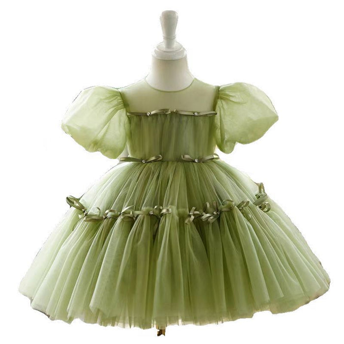 Sage Green Girl Dress 1st Toddler Wedding Birthday Holiday J750