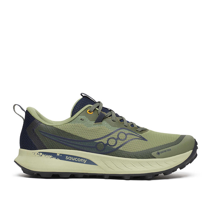 Saucony - Peregrine 15 GTX Trainers in Hemlock/Navy - Nigel Clare