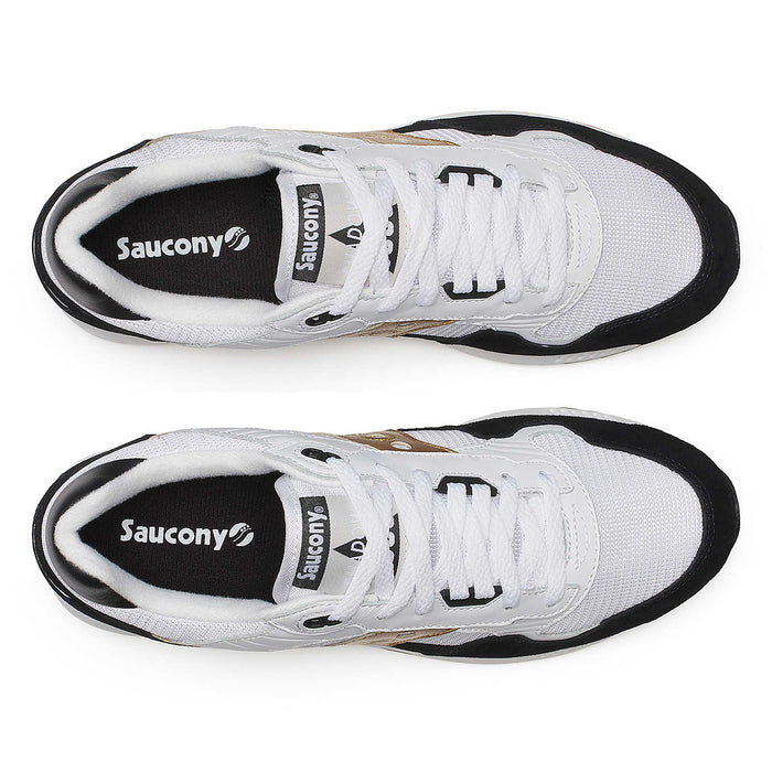 Saucony - Shadow 5000 Trainers in White/Black/Gold - Nigel Clare