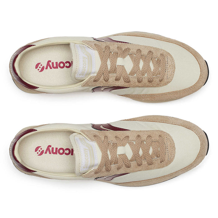 Saucony - Trainer 80 Original Trainers in Beige/Burgundy - Nigel Clare