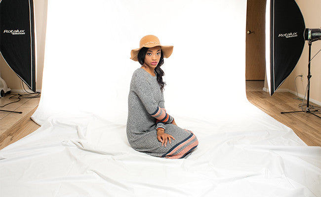 Savage Portrait White Canvas Backdrop