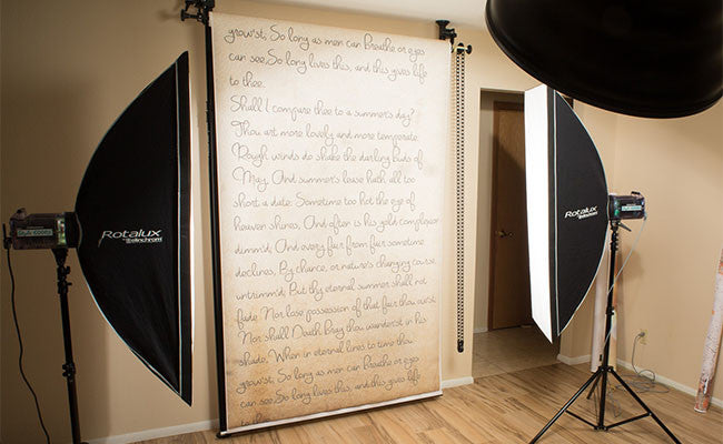 Savage Romantic Script Printed Background Paper
