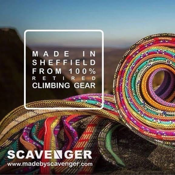 Upcycled climbing rope coaster set of two by Scavenger. Unique, eco-friendly gift idea available in Sheffield now.