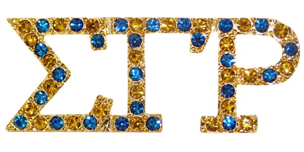 SGRho Gold Austrian Multi Crystal Pin