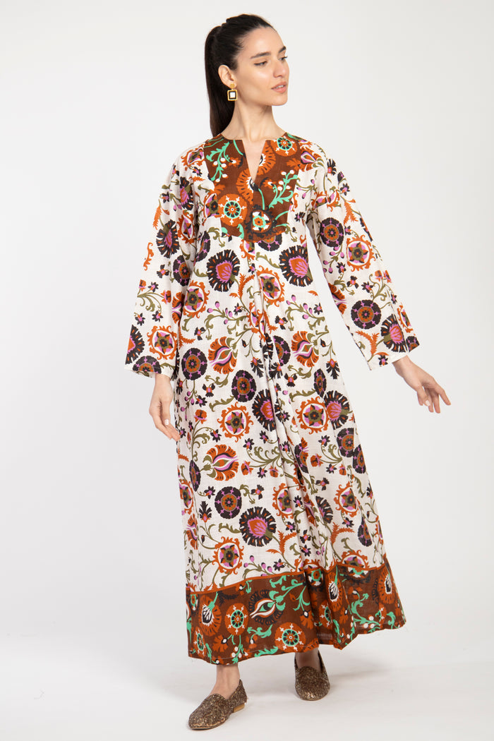Shirine Suzani Floral Print Dress