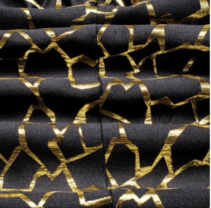 Simon Von Men's Gold Black Paisley Jacquard Blazer Elegant Banquet Wedding Jacket-XX-1011 - SimonVon Shop