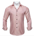 SIMON VON PINK SOLID SILK MEN'S SHIRT-CY2013 - SimonVon Shop