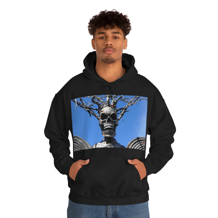 Skull Warrior Stare - Unisex Heavy Blend Hooded Sweatshirt - Fry1Productions