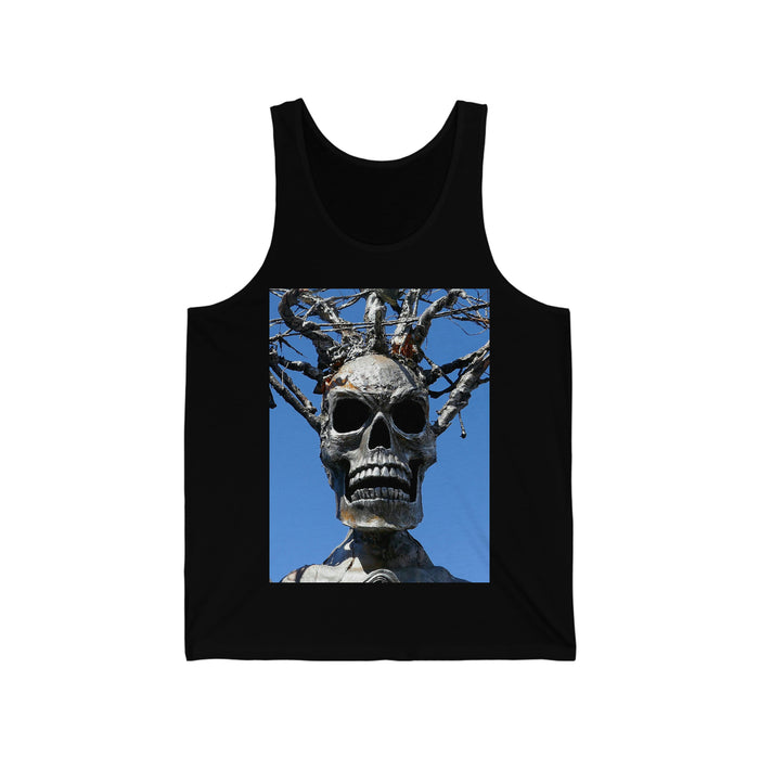 Skull Warrior Stare - Unisex Jersey Tank - Fry1Productions