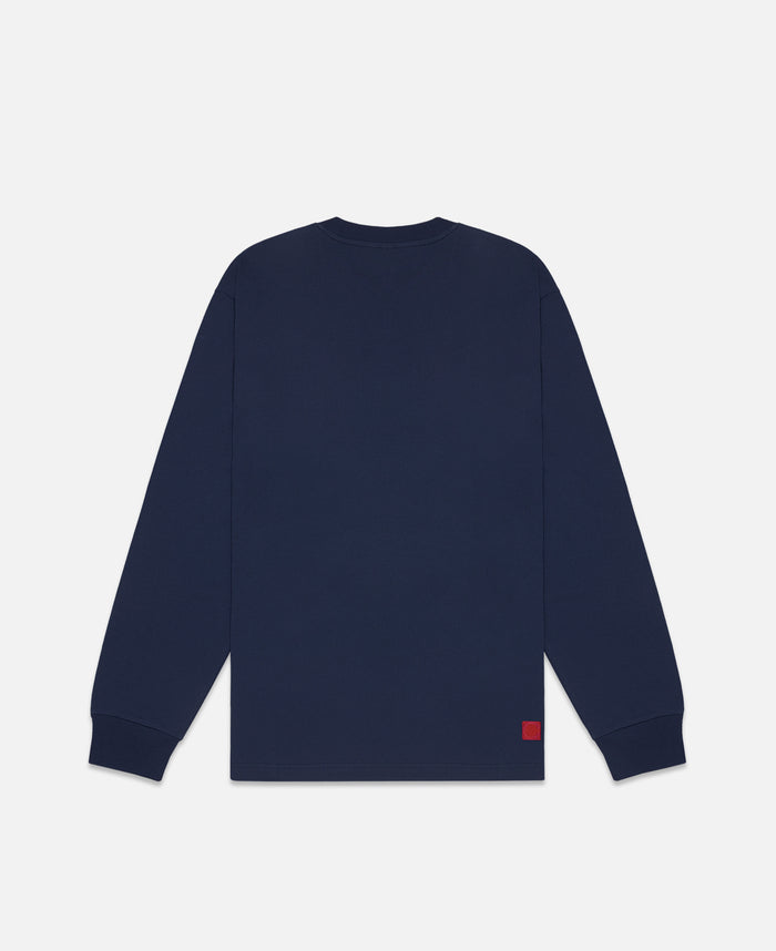 Small Logo L/S T-Shirt (Navy)
