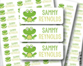 Smiling Frog Name Labels, Belonging Labels - Scrap Bits