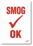 Smog Check OK Static Cling Sticker